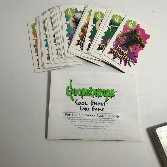 Goosebumps Cool Ghoul Action Card Game 1996 Parker Bros #40741 081125WT Vintage - Picture 3 of 6